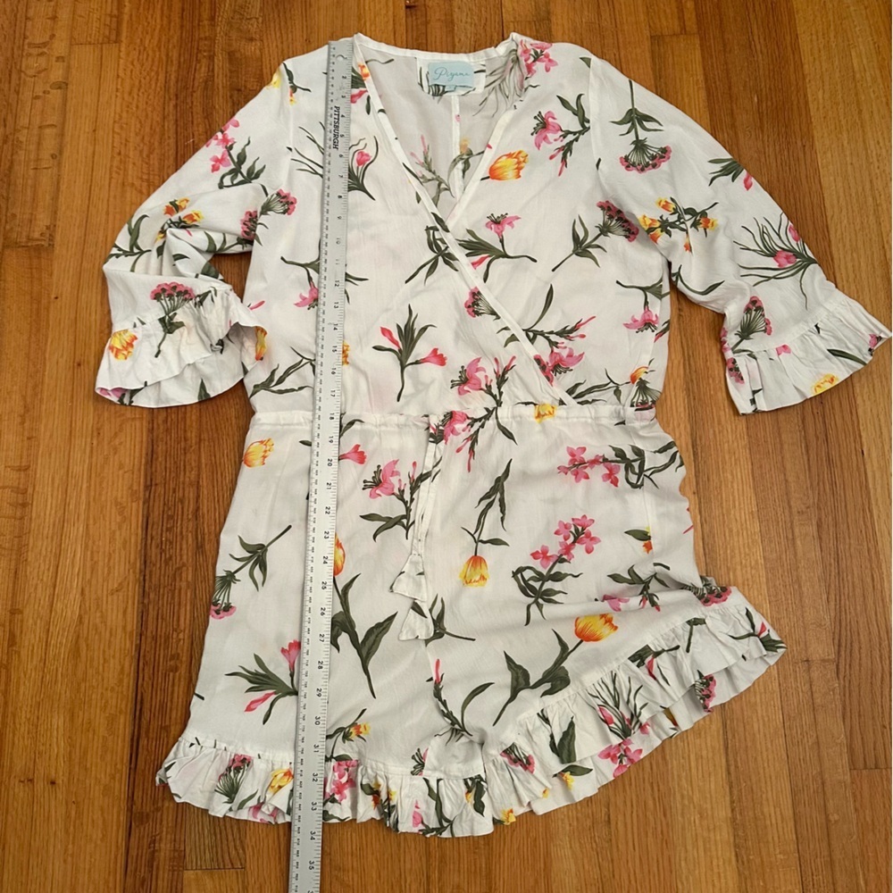 Piyama Harper White Floral Romper Size L (#2) - Picture 6 of 11